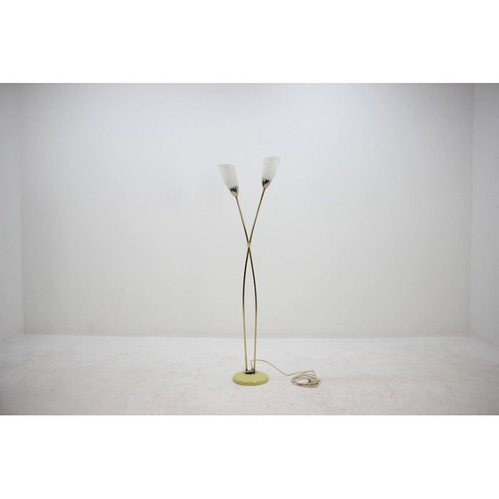 Image 1 of Vintage polychrome steel glazed ceramic floor lamp by Kamenický Šenov, Czechoslovakia 1950