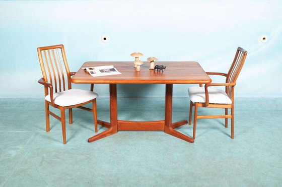 Image 1 of Danish design refurbished dining table, sixties teak dining