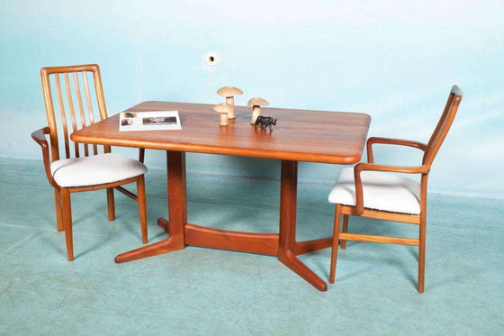 Image 1 of Danish design refurbished dining table, sixties teak dining