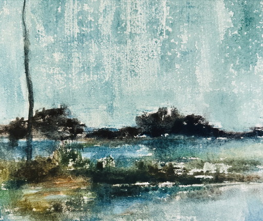 Eugene Eechaut 1928-2019 Ravissante Aquarelle / Galerie Pfeiffer 1973