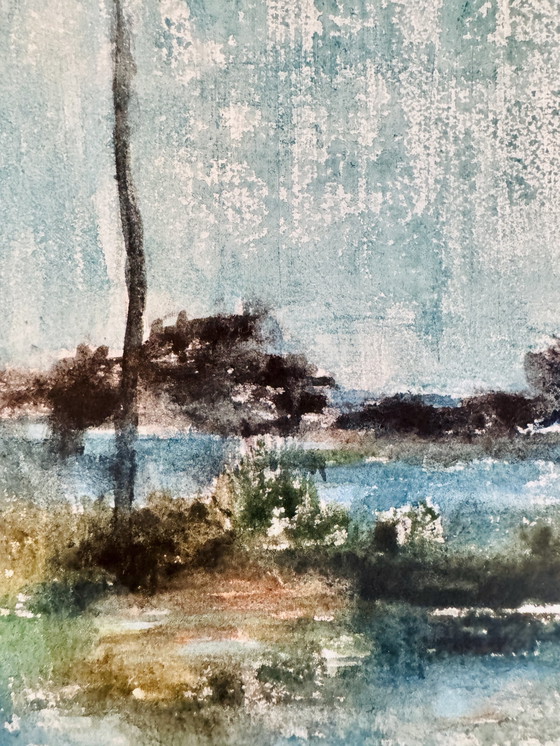 Image 1 of Eugene Eechaut 1928-2019 Ravissante Aquarelle / Galerie Pfeiffer 1973