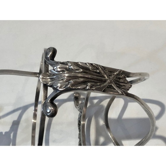 Image 1 of Portabottiglie vintage placcato argento, Belgio 1900