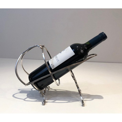 Vintage silver plated bottle holder, Belgium 1900