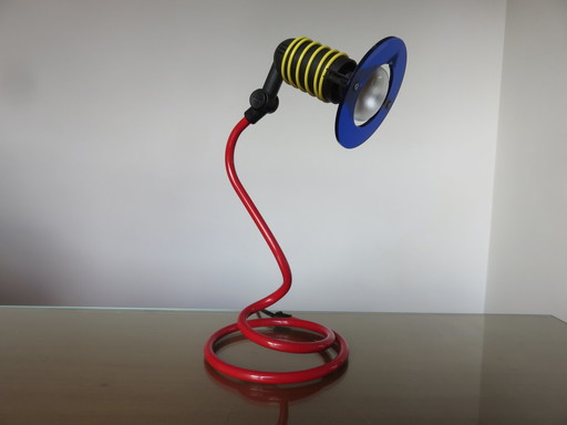 Lampe Spirale Couleurs Primaires, 1980, Memphis style