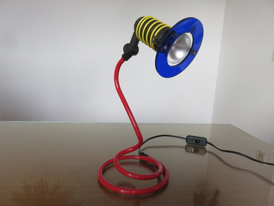 Image 1 of Lampe Spirale Couleurs Primaires, 1980, Memphis style