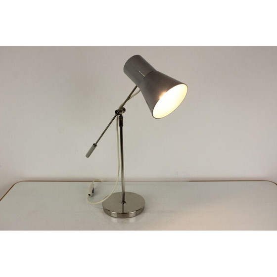 Image 1 of Vintage table lamp in lacquered metal and chrome with adjustable height, Czechoslovakia 1960
