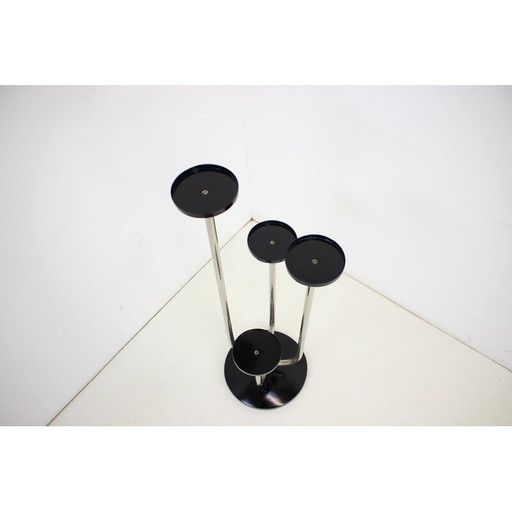 Vintage chrome flower shelf by J.Halabala, Czechoslovakia 1930s