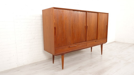 Image 1 of Vintage Cabinet | Danish Design | Sliding Doors | Gunni Omann | 180 Cm