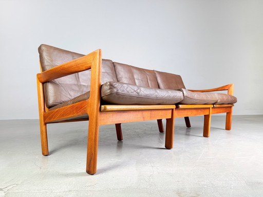 Mid - Century 3-seater sofa Niels Eilersen Illum Wikkelsø Couch Teak