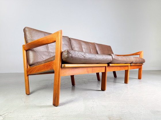 Image 1 of Mid - Century 3-seater sofa Niels Eilersen Illum Wikkelsø Couch Teak