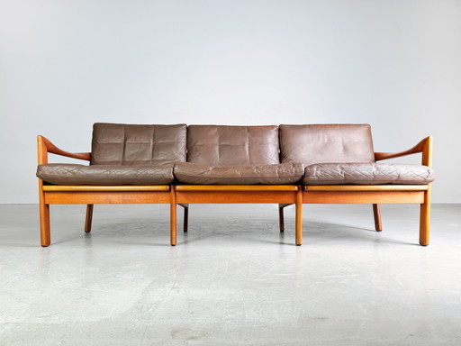 Mid - Century 3-seater sofa Niels Eilersen Illum Wikkelsø Couch Teak