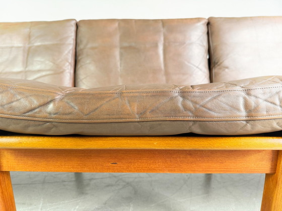 Image 1 of Mid - Century 3-seater sofa Niels Eilersen Illum Wikkelsø Couch Teak