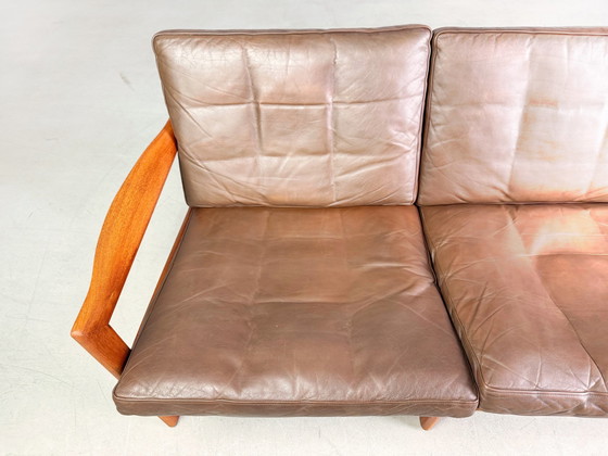 Image 1 of Mid - Century 3-seater sofa Niels Eilersen Illum Wikkelsø Couch Teak