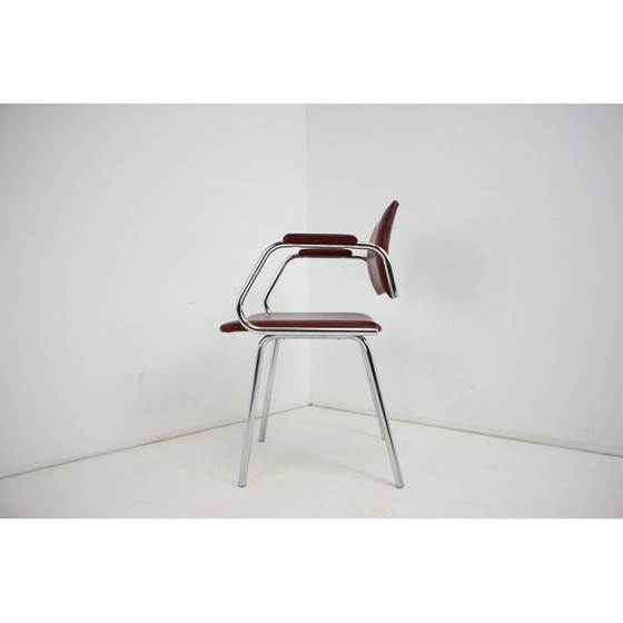 Image 1 of Poltrona vintage in cromo e similpelle di Kovona, Cecoslovacchia 1980