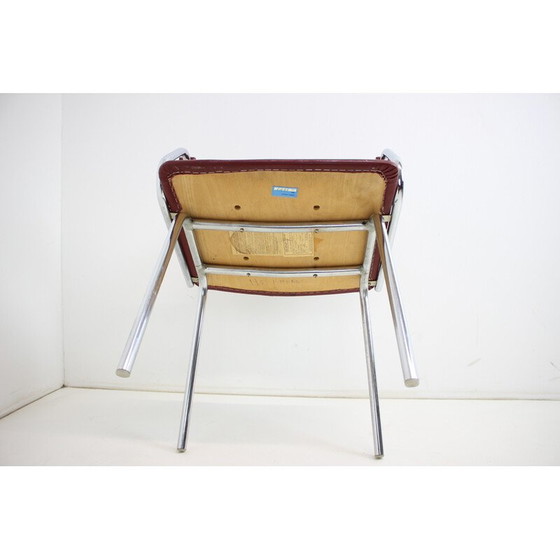 Image 1 of Poltrona vintage in cromo e similpelle di Kovona, Cecoslovacchia 1980