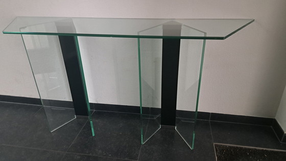 Image 1 of Vintage Glass console table