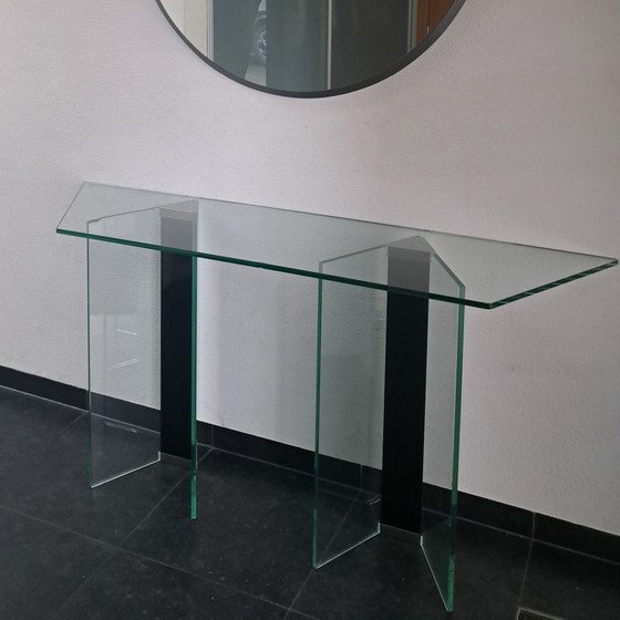 Image 1 of Vintage Glass console table