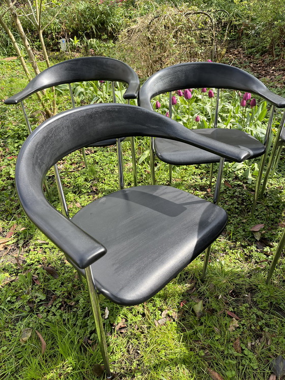 Image 1 of 6 X Fasem P40 Italian design chairs, by Vegni & Gualtierotti