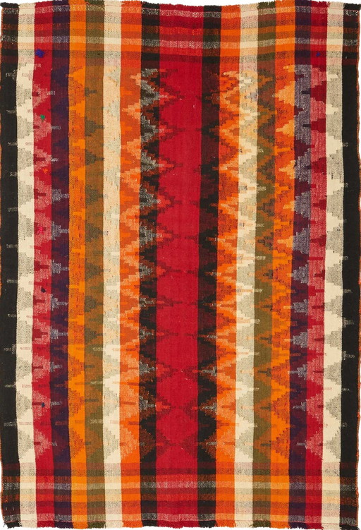 Kilim Fars Qashqai -Hand-woven- Collector's item- 202 X 145 Cm No. 3322