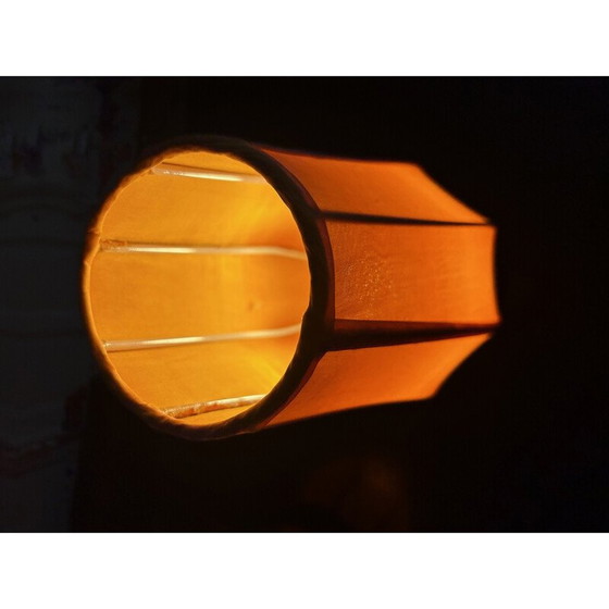 Image 1 of Pair of vintage lamps in lacquered wood and fabric, Italy