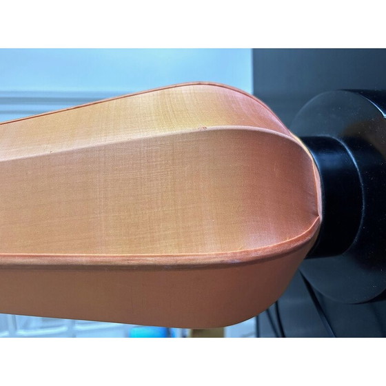 Image 1 of Pair of vintage lamps in lacquered wood and fabric, Italy