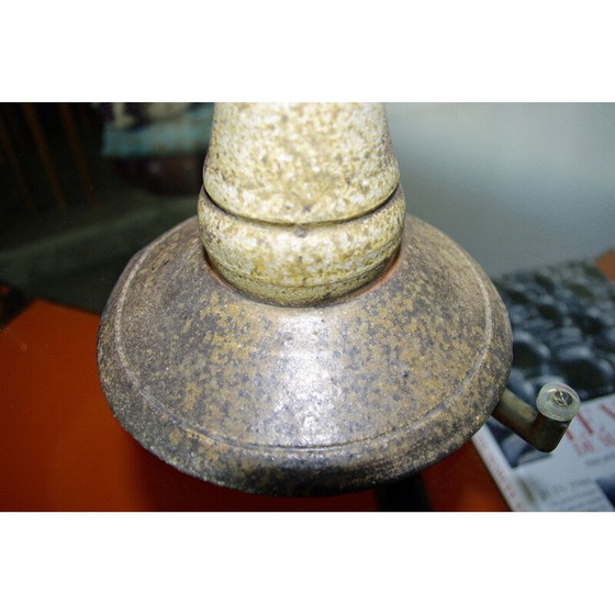 Image 1 of Vintage candlestick in large flamed glass, 1960