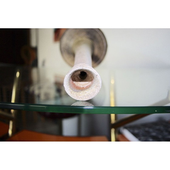 Image 1 of Vintage candlestick in large flamed glass, 1960