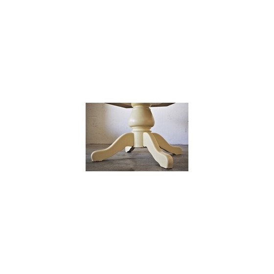 Image 1 of Vintage wood and brass dining set, Italy 1970