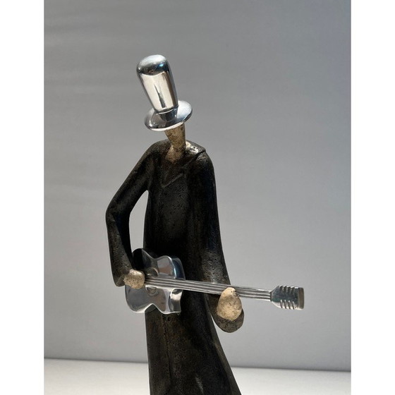 Image 1 of Vintage sculpture representing a guitarist, France 1970
