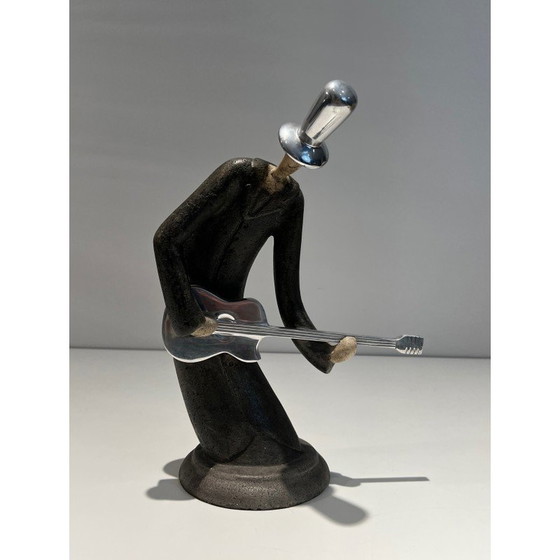 Image 1 of Vintage sculpture representing a guitarist, France 1970