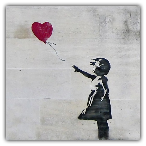 Image 1 of Painting Balloon Girl Banksy