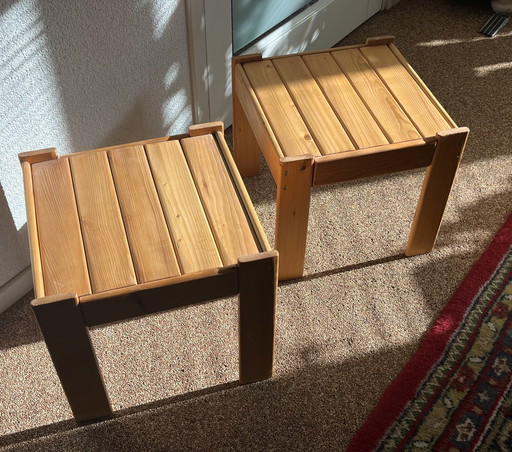 2 tables d'appoint vintage