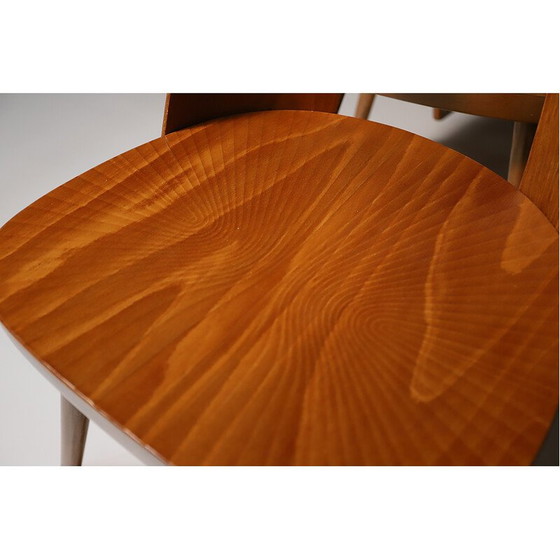 Image 1 of Set of 4 vintage beech wood chairs by Antonín Šuman, Czechoslovakia