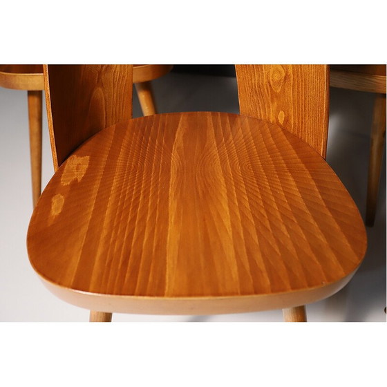 Image 1 of Set of 4 vintage beech wood chairs by Antonín Šuman, Czechoslovakia