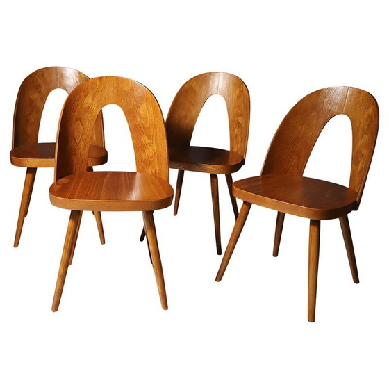 Image 1 of Set of 4 vintage beech wood chairs by Antonín Šuman, Czechoslovakia