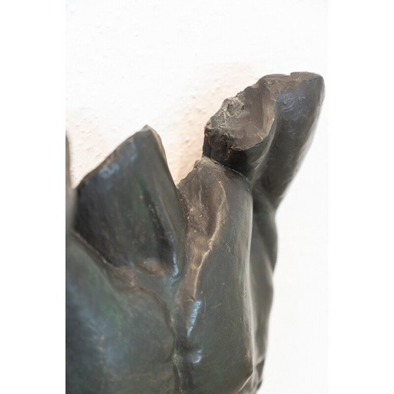 Image 1 of Vintage bust "Strength and Fragility" in terracotta and iron by Raffaello Romanelli, Italy 1980