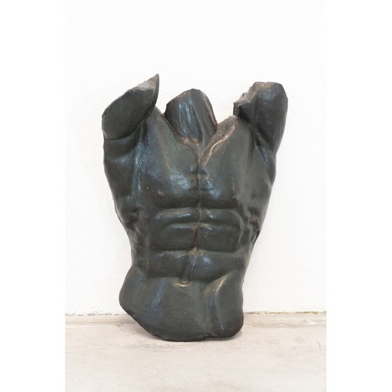 Image 1 of Vintage bust "Strength and Fragility" in terracotta and iron by Raffaello Romanelli, Italy 1980