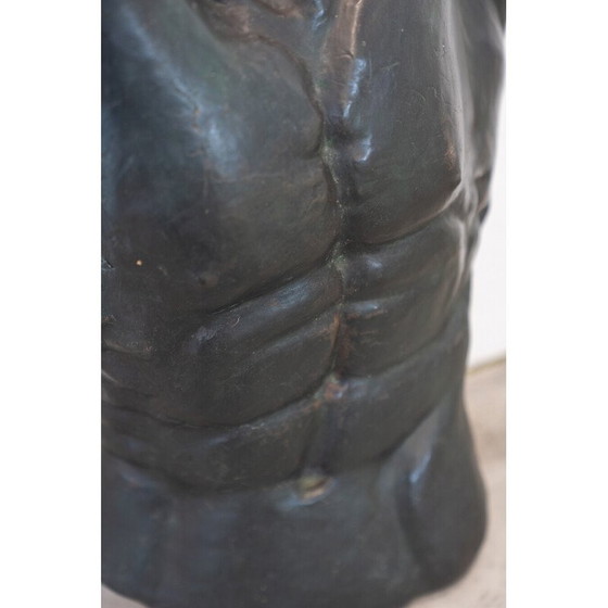Image 1 of Vintage bust "Strength and Fragility" in terracotta and iron by Raffaello Romanelli, Italy 1980