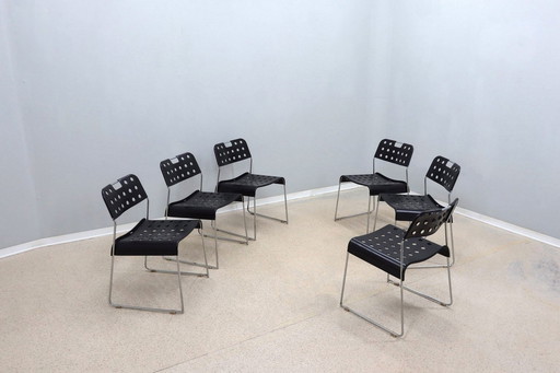 Omstack Vintage Metal Chairs Bieffeplast 1970S