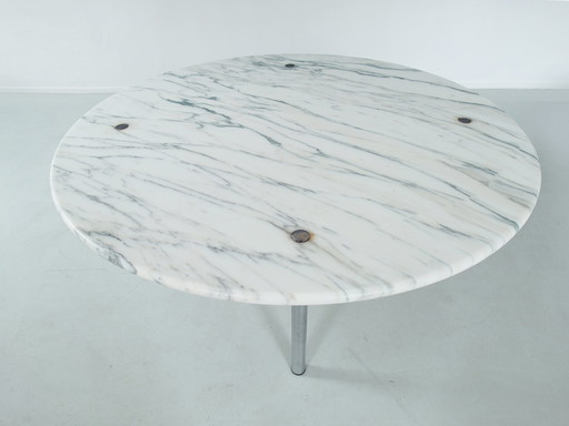 Table basse en marbre de Carrare par Estelle et Erwin Laverne, USA années 1950