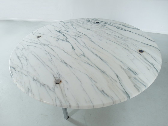 Image 1 of Carrara marble coffee table by Estelle and Erwin Laverne, USA 1950s