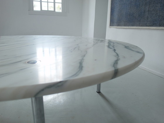 Image 1 of Carrara marble coffee table by Estelle and Erwin Laverne, USA 1950s