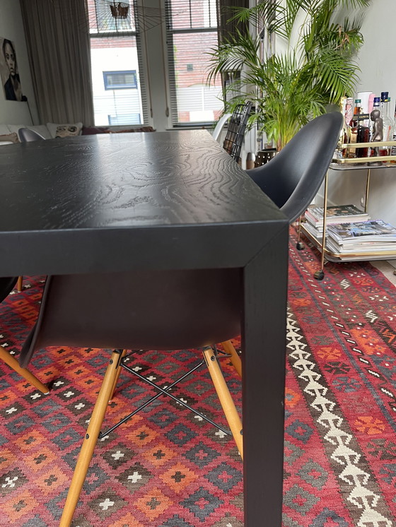 Image 1 of MDF Italia Tense carbonized wood dining room table