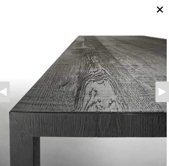 Image 1 of MDF Italia Tense carbonized wood dining room table