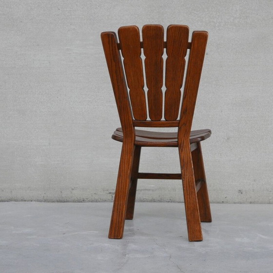 Image 1 of Juego de 4 sillas de comedor de madera de mediados de siglo, Holanda, década de 1970