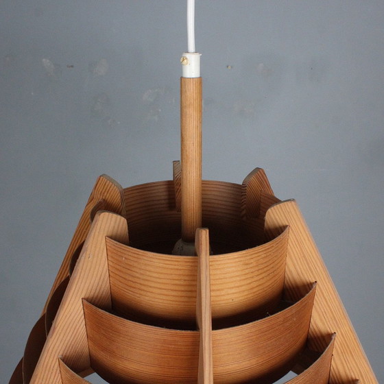 Image 1 of T 412 Trym Pending Lamp In Pine Veneer By Hans-Agne Jakobsson For Markaryd