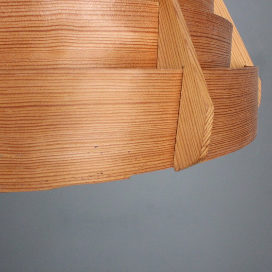 Image 1 of T 412 Trym Pending Lamp In Pine Veneer By Hans-Agne Jakobsson For Markaryd