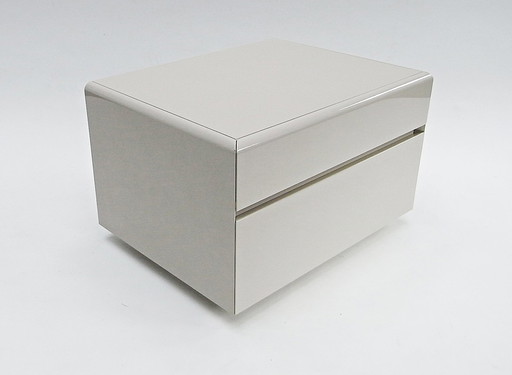 2X Bedside table, drawer pedestal with castors