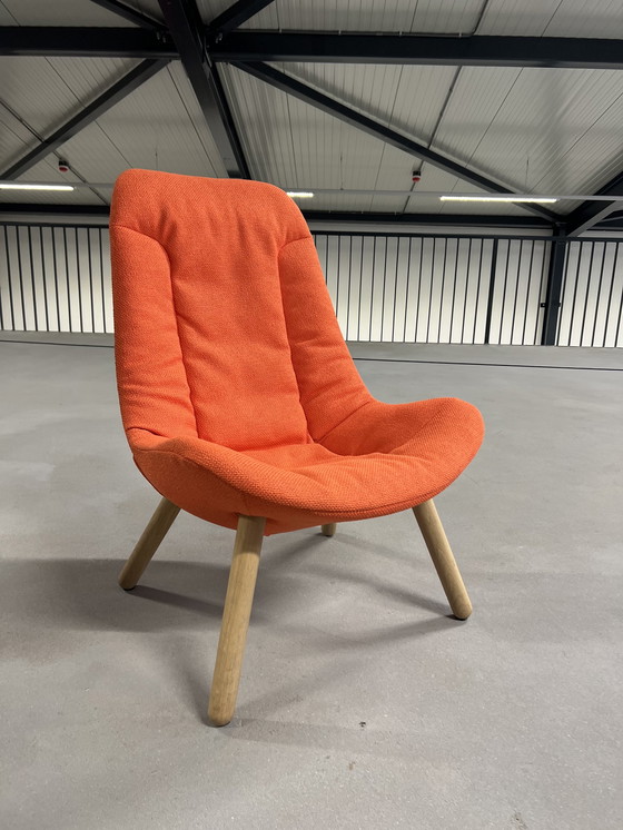 Image 1 of Gelderland 7405 Fauteuil Traversin tissu orange