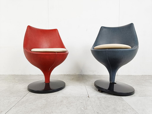 2x Meurop polaris chairs by Pierre Guariche